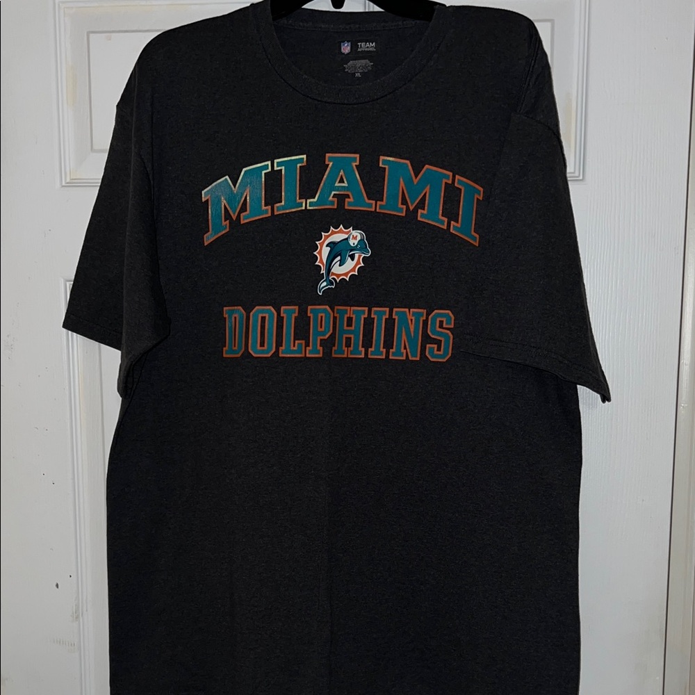 Miami Dolphins Dark Gray Graphic T-Shirt